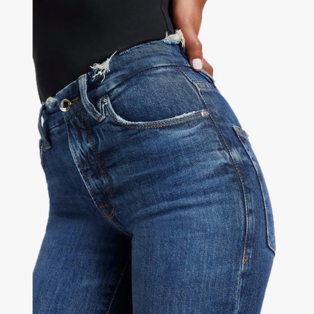 Good American Good Straight Split Pockets Women's Jeans - Picture 3 of 14